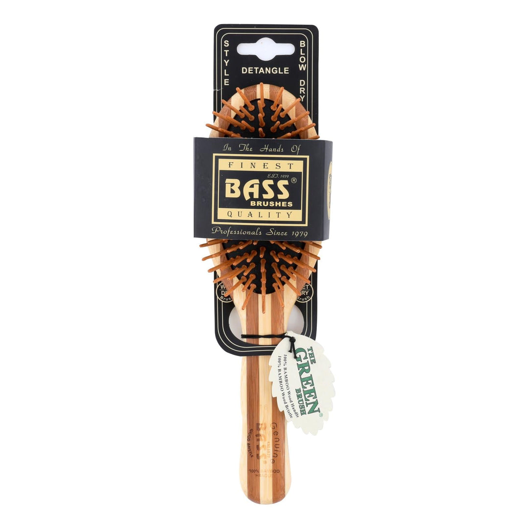Bass Brushes - Bamboo Wood Bristle Brush - Large - 1 Count - Maras Green